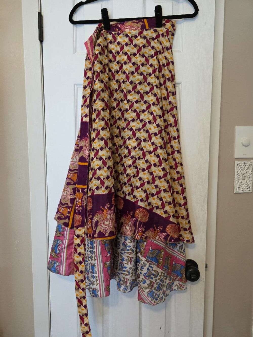 Earthbound Upcycled Sari wrap skirt